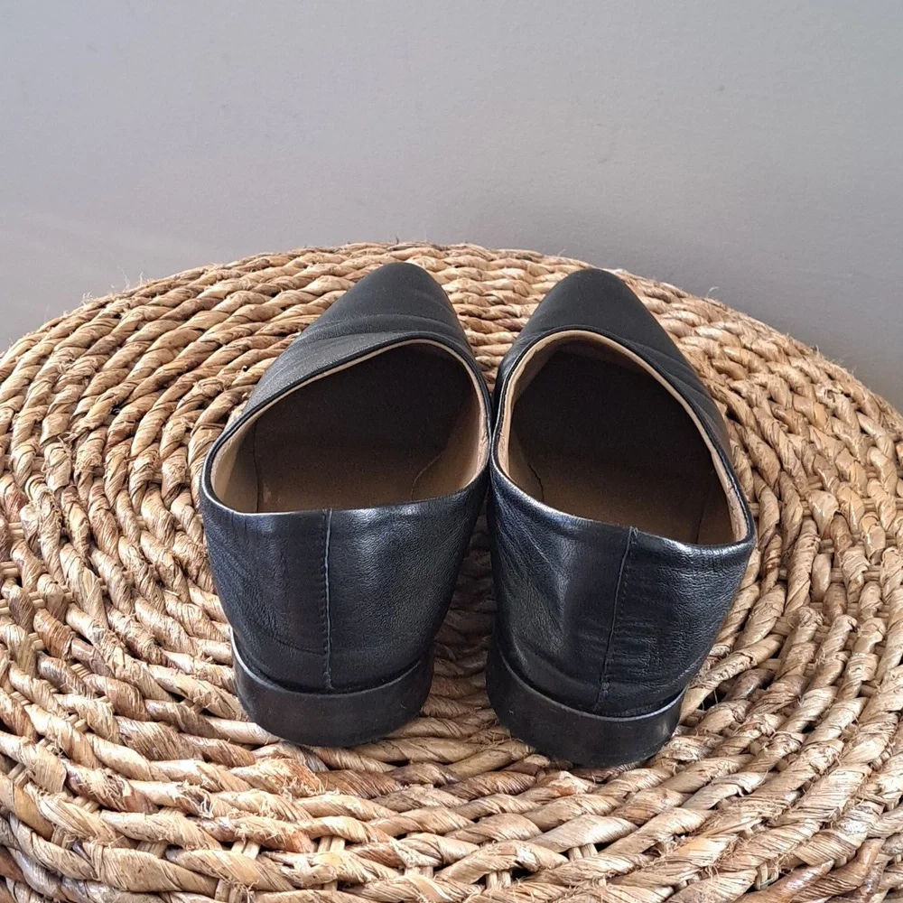 Everlane Womens‎ Babo Black Soft Leather Slip On Loafers Shoes Size 6